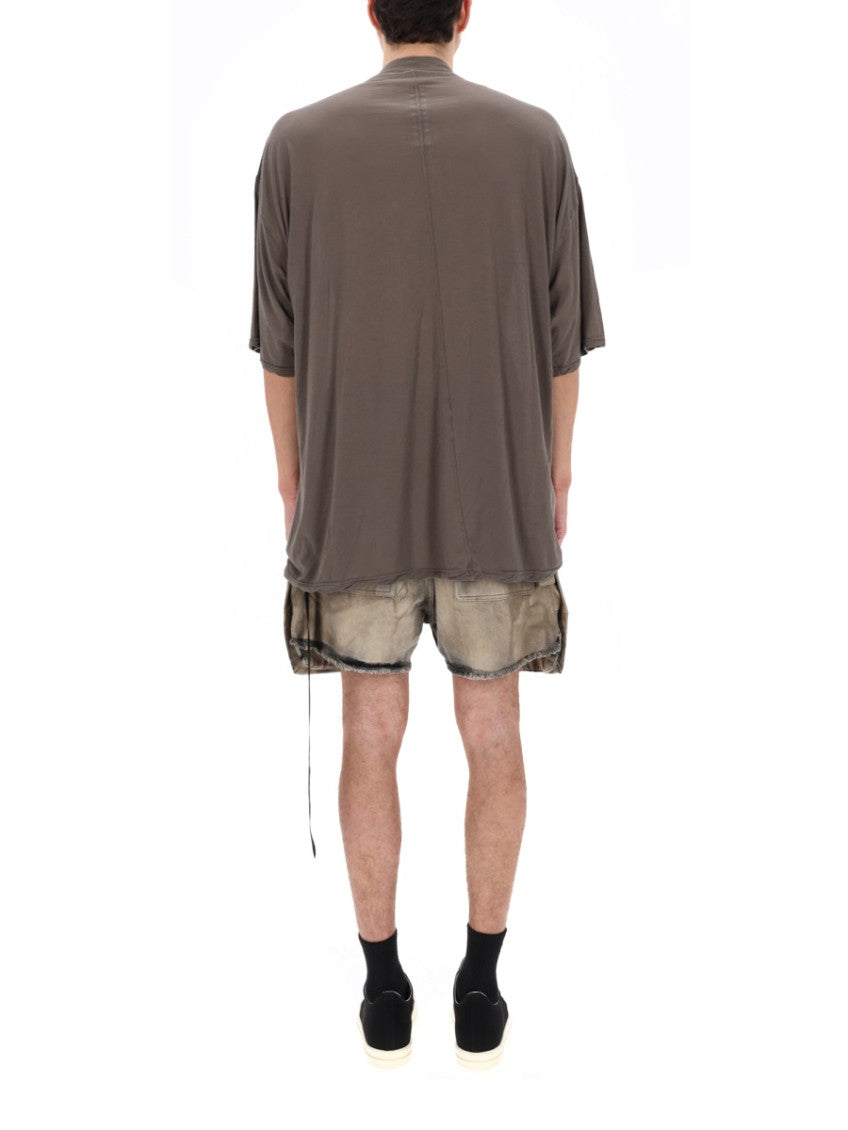 Brown Solid Crew Neck T-Shirt 5