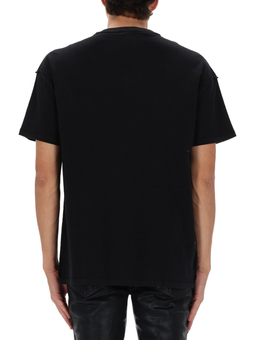 Black Graphic Crew Neck T-Shirt 4