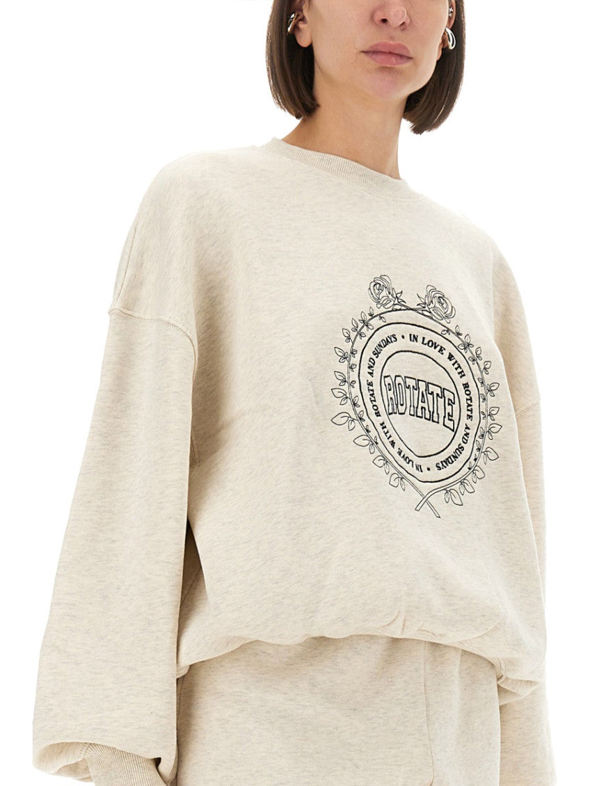 Grey Graphic Crew Neck Sweatshirt 4
