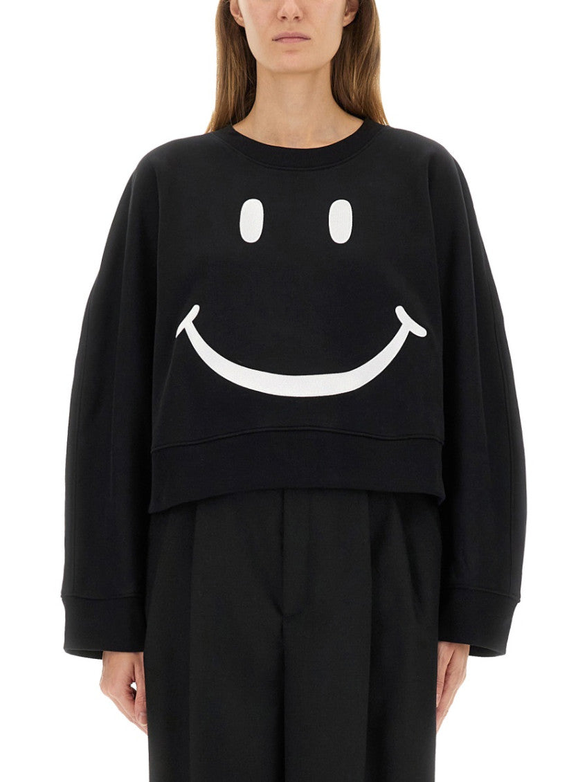 Black Graphic Crew Neck Sweatshirt 1