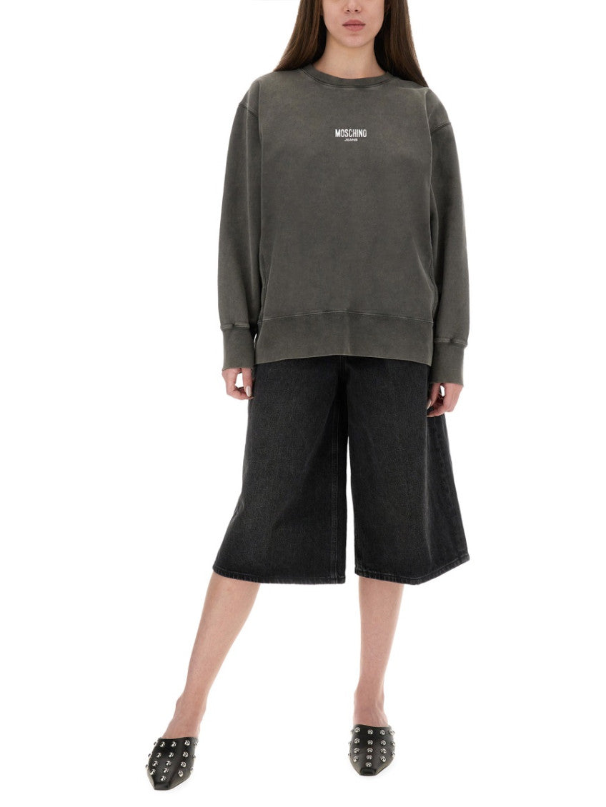 Grey Logo Crew Neck Sweatshirt 2