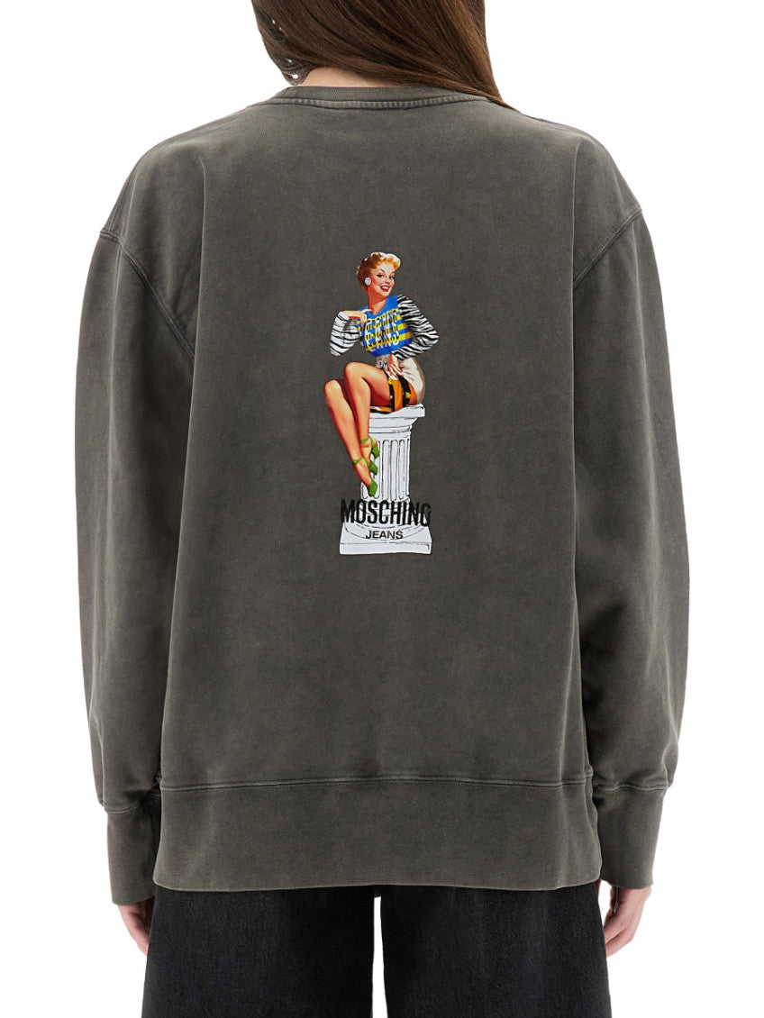 Grey Logo Crew Neck Sweatshirt 3