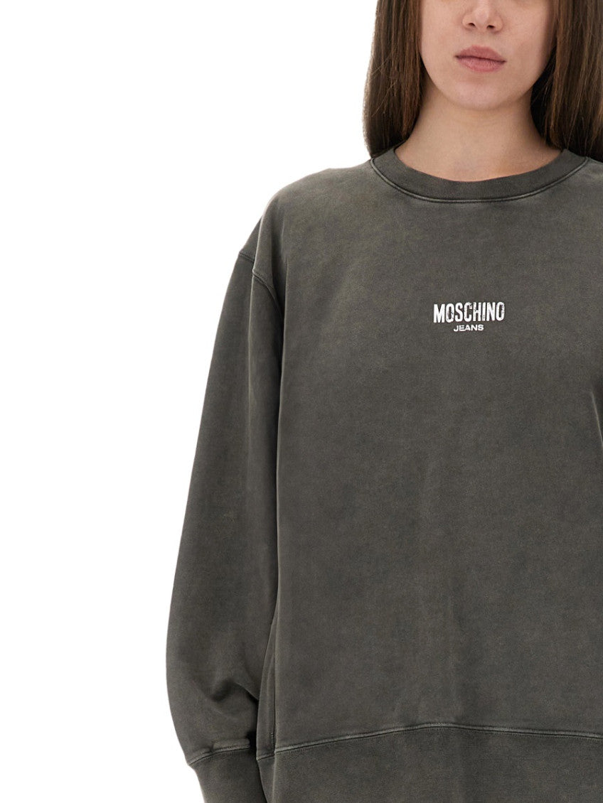 Grey Logo Crew Neck Sweatshirt 4