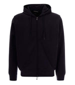 Blue Textured Hood Sweatshirt 1