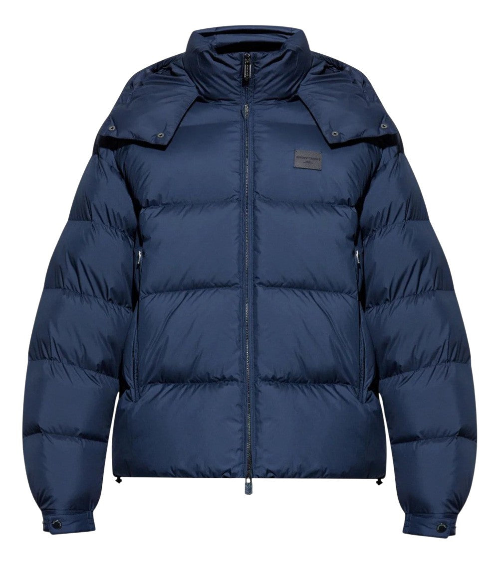 Navy Blue Solid None Jacket 1