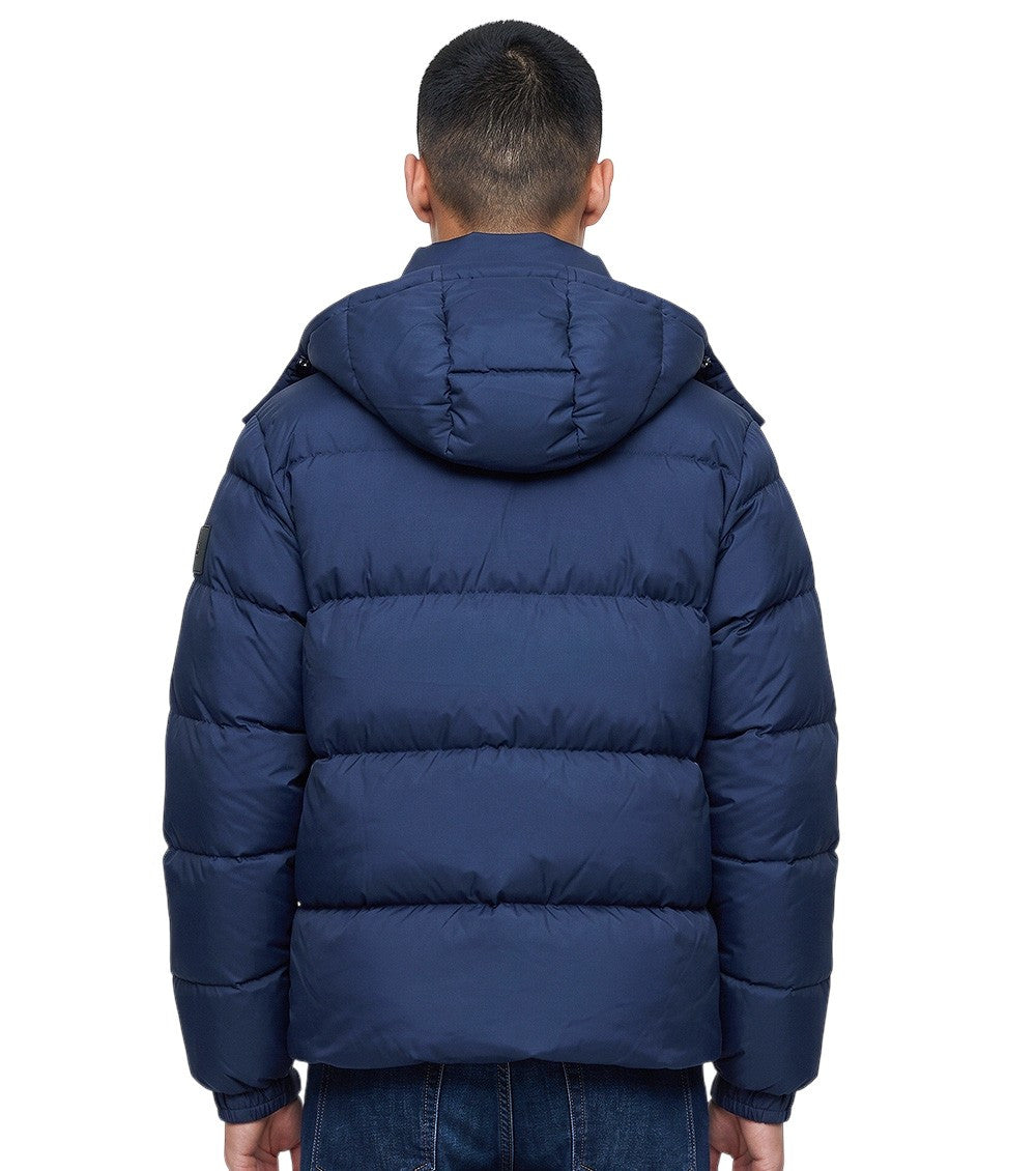Navy Blue Solid None Jacket 3