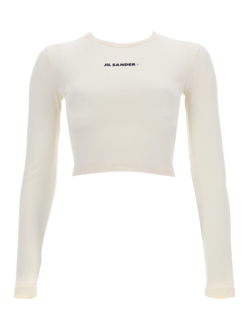 White Logo Crew Neck Top 1