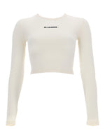 White Logo Crew Neck Top 1