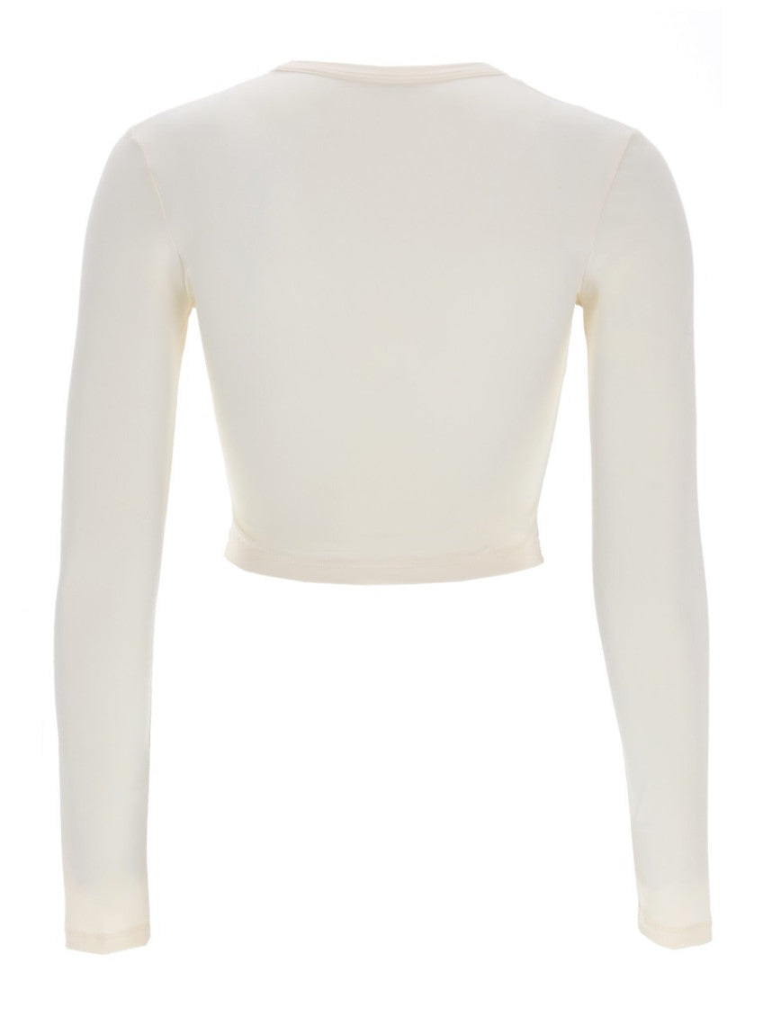 White Logo Crew Neck Top 2