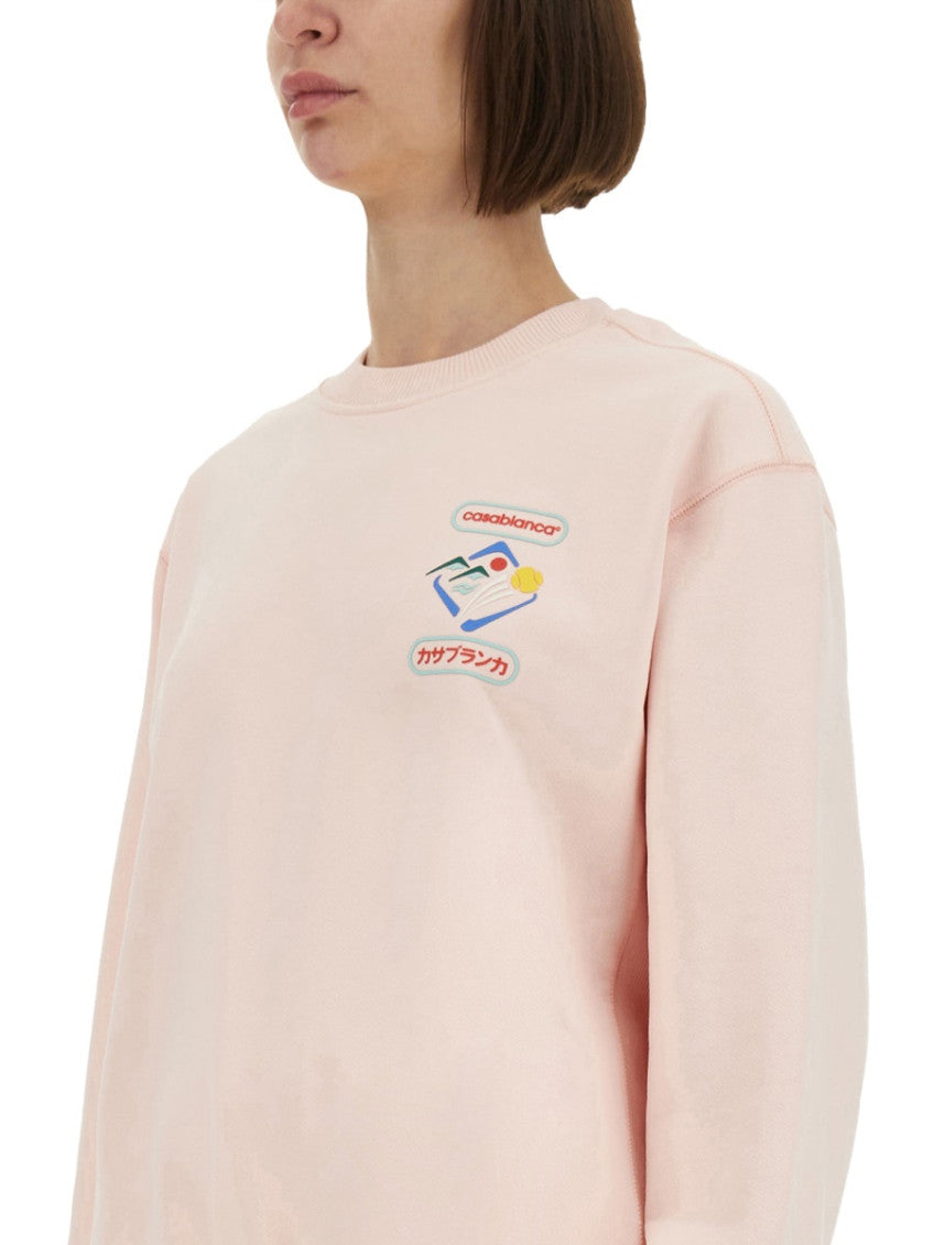 Pink Graphic Crew Neck Sweatshirt 4