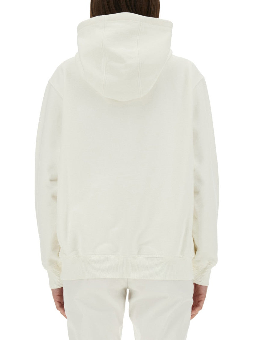 White Graphic Hood Sweatshirt 3