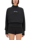 Black Logo Mock Collar Sweatshirt 1