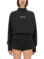 Black Logo Mock Collar Sweatshirt 1