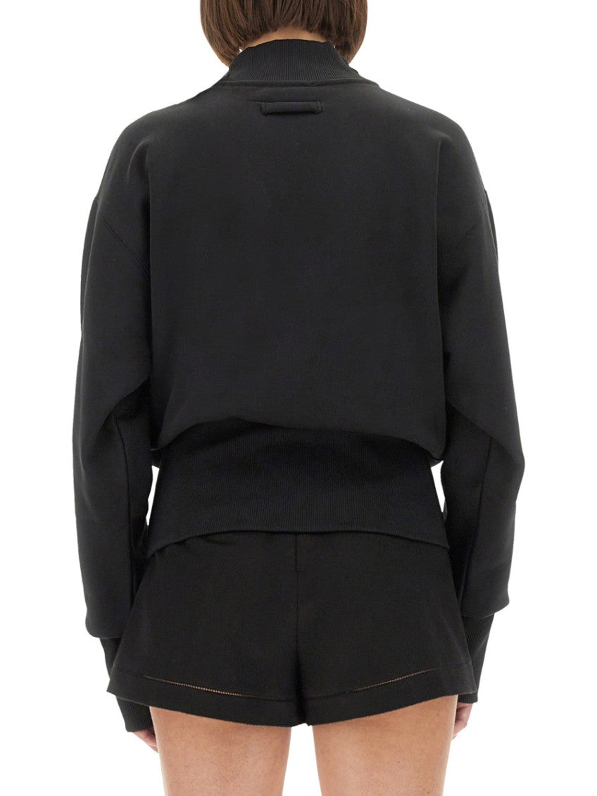 Black Logo Mock Collar Sweatshirt 3