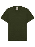 Khaki Solid Crew Neck T-Shirt 1