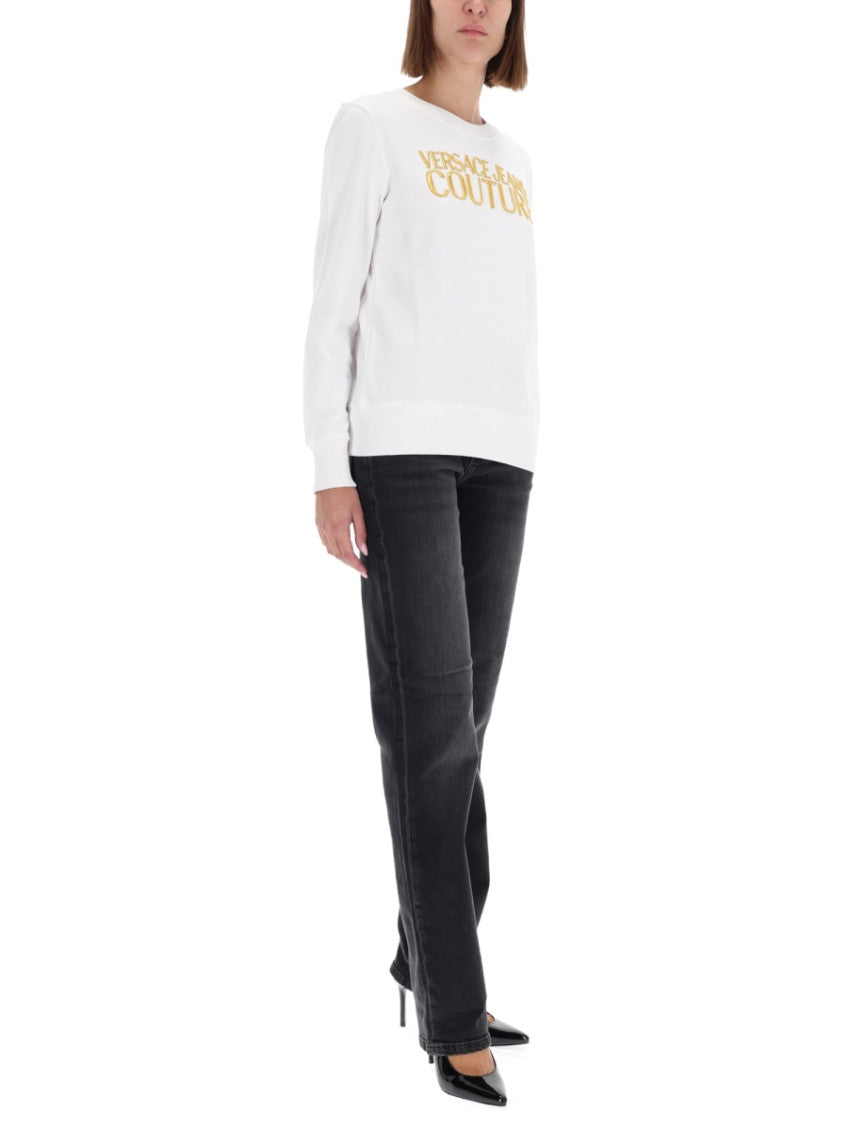 White Logo Crew Neck Sweatshirt 2