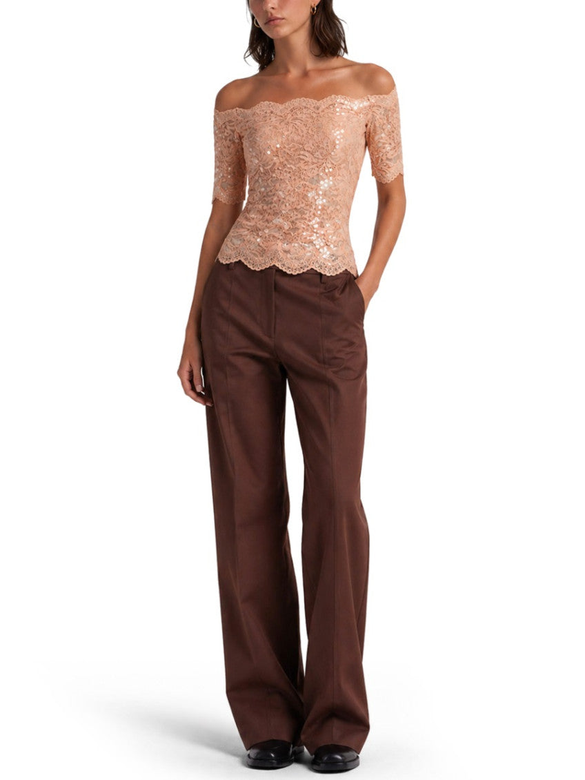 Pink Embellished Off Shoulder Top 3