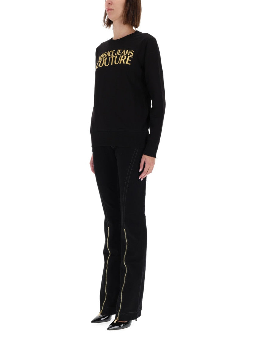 Black Logo Crew Neck Sweatshirt 2