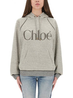 Grey Logo Hood Sweatshirt 1