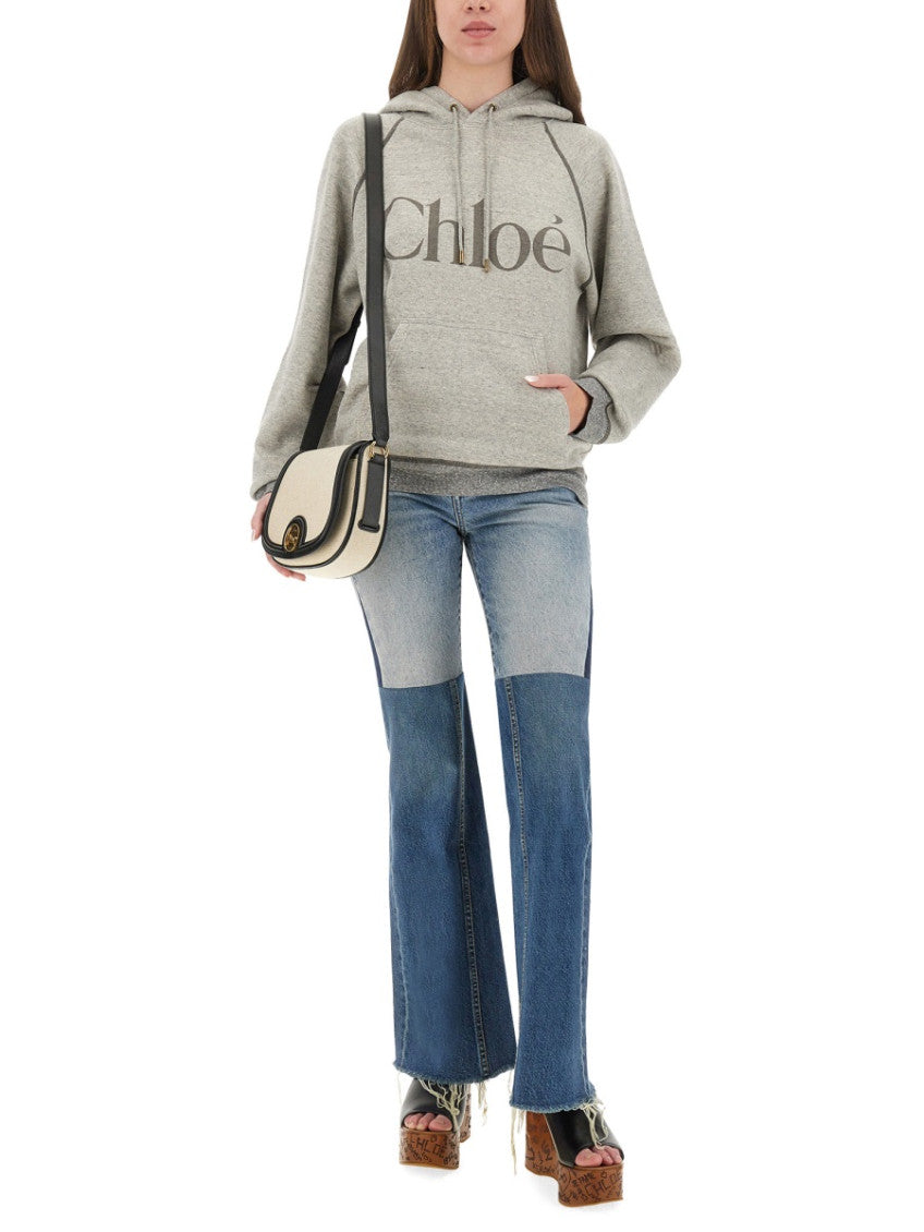 Grey Logo Hood Sweatshirt 2