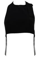 Black Solid Round Neck Top 1