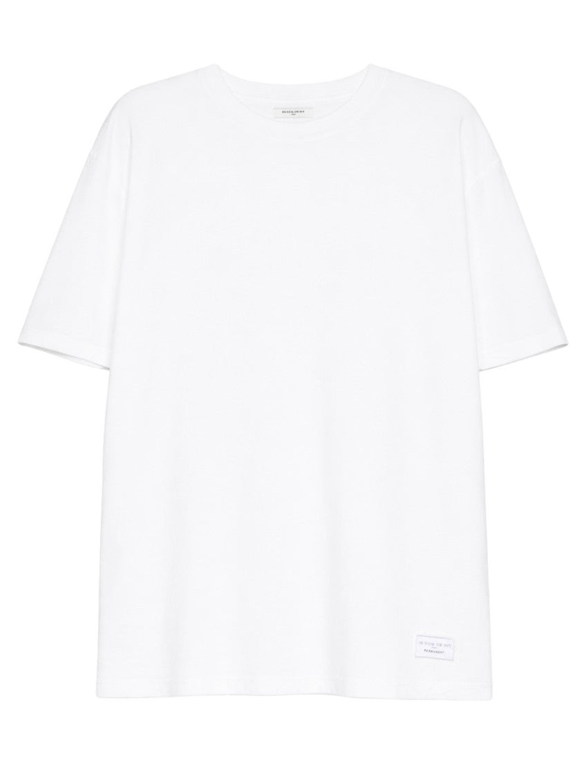 White Solid Crew Neck T-Shirt 1