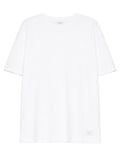 White Solid Crew Neck T-Shirt 1