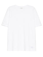 White Solid Crew Neck T-Shirt 1
