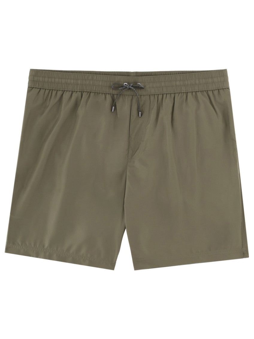 Green Solid Swimwear 1