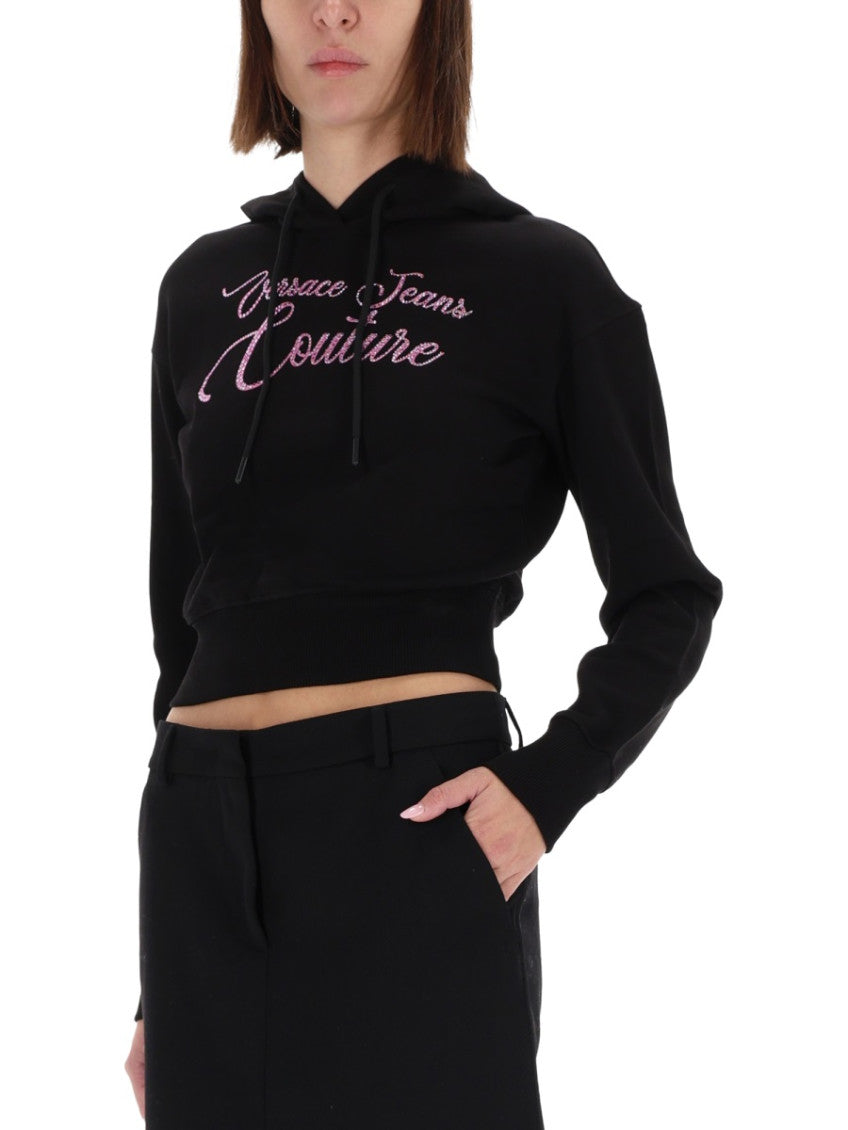 Black Logo Hood Sweatshirt 4