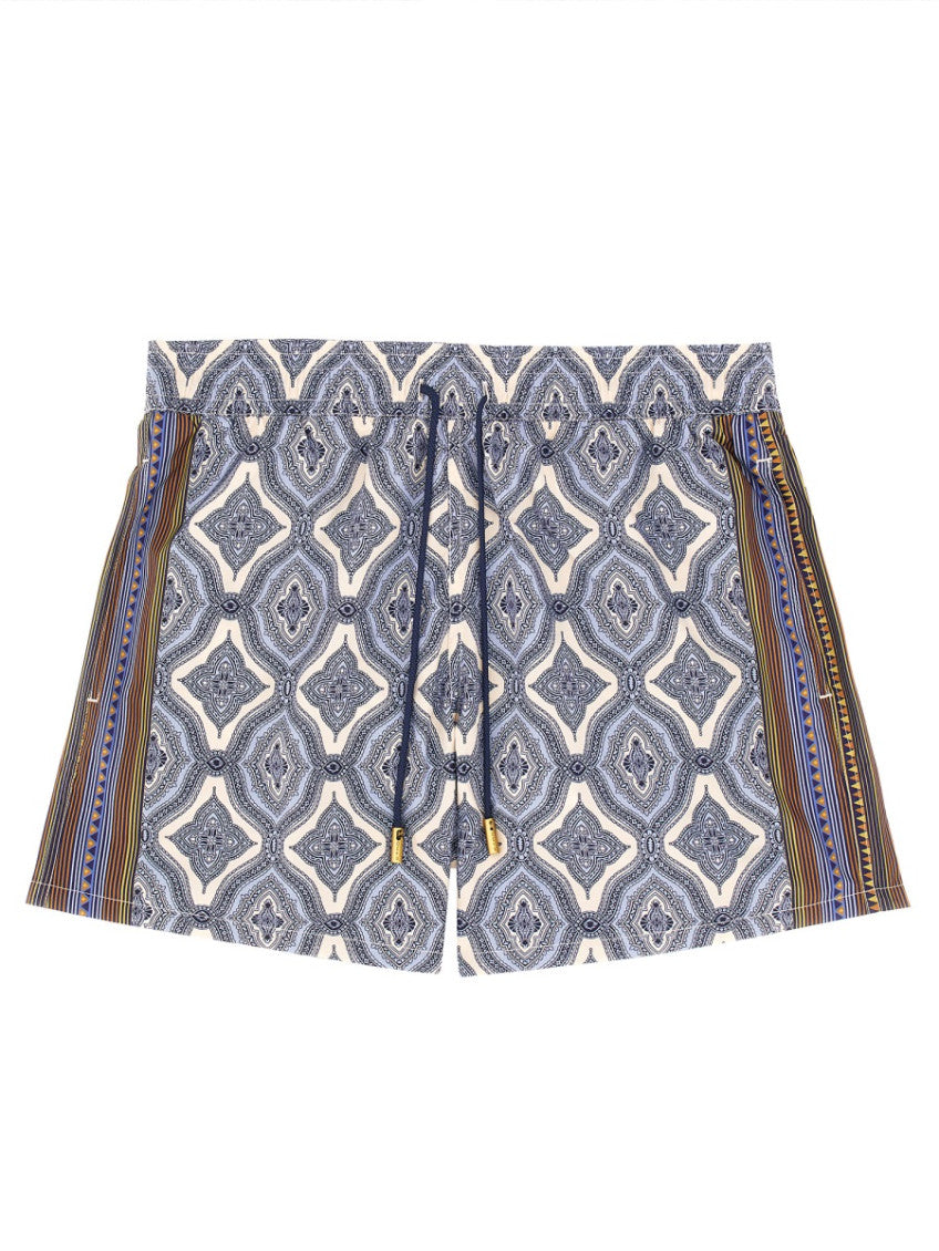 Multicolor Printed Swim Shorts 1