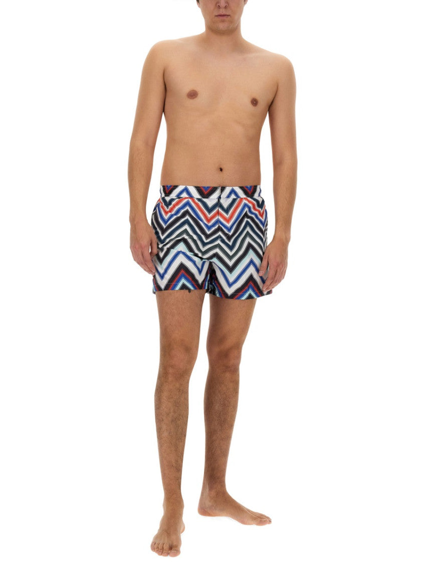 Multicolor Chevron Swim Shorts 2