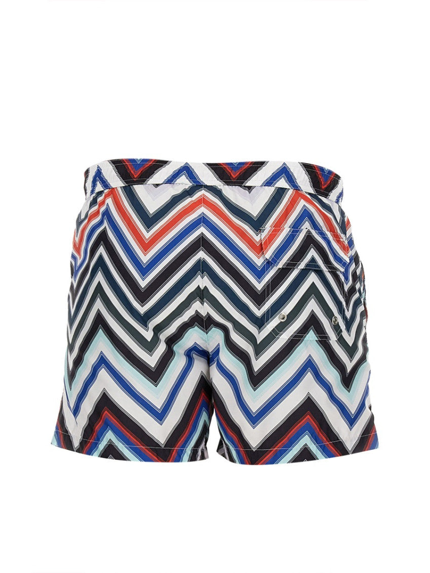 Multicolor Chevron Swim Shorts 4