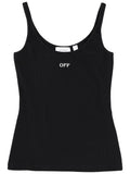 Black Logo Scoop Neck Top 1