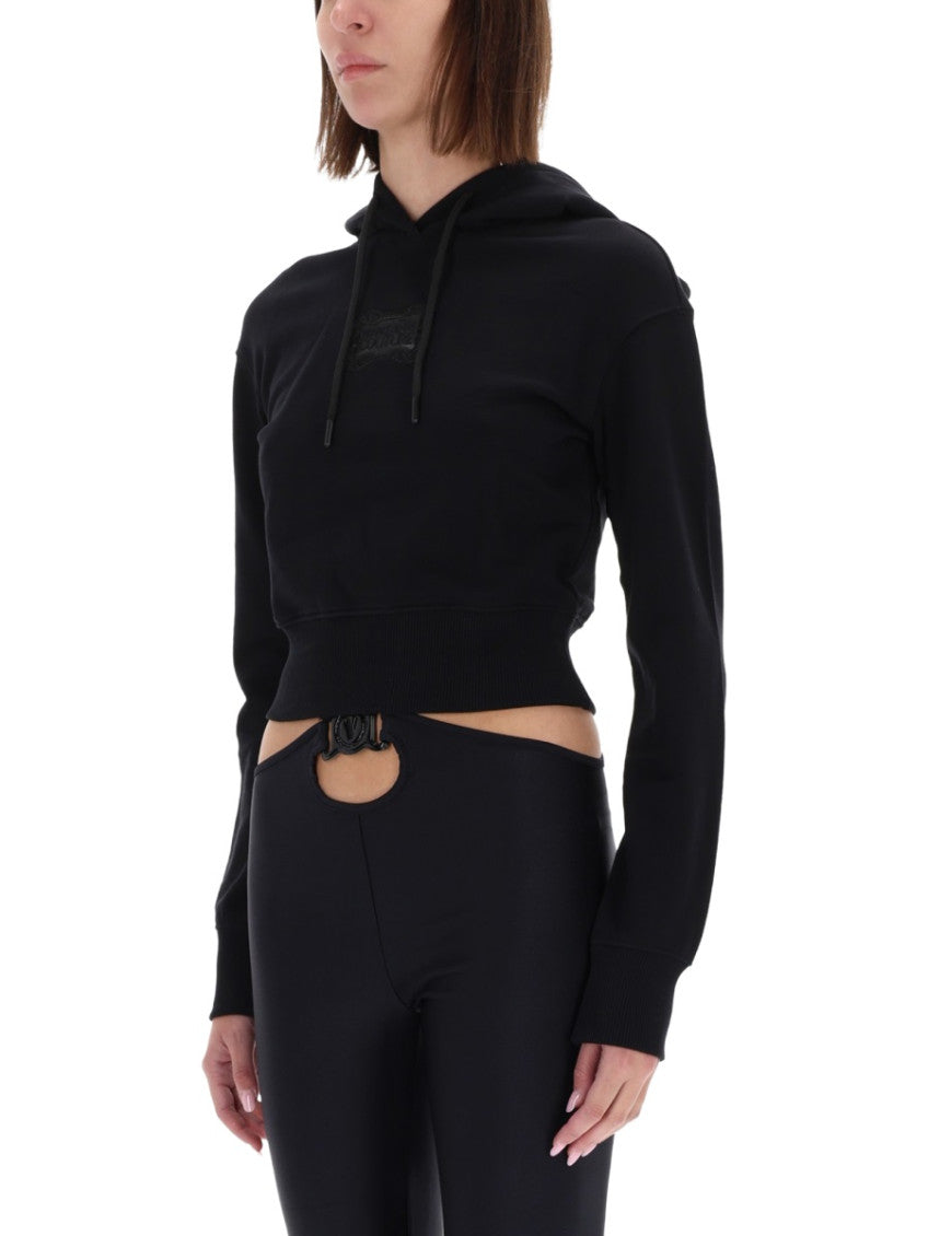 Black Logo Hood Sweatshirt 4
