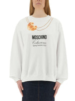 White Graphic Crew Neck Sweatshirt 1