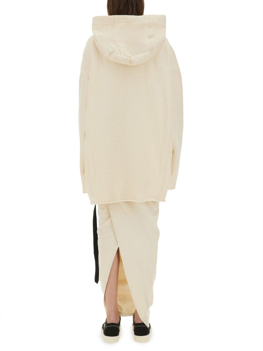 White Graphic Hood Sweatshirt 3