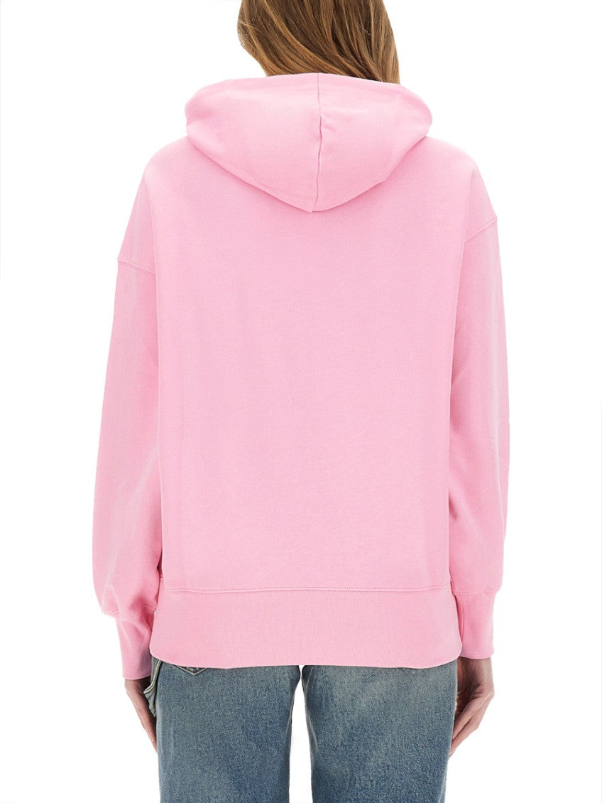 Pink Logo Hood Sweatshirt 3