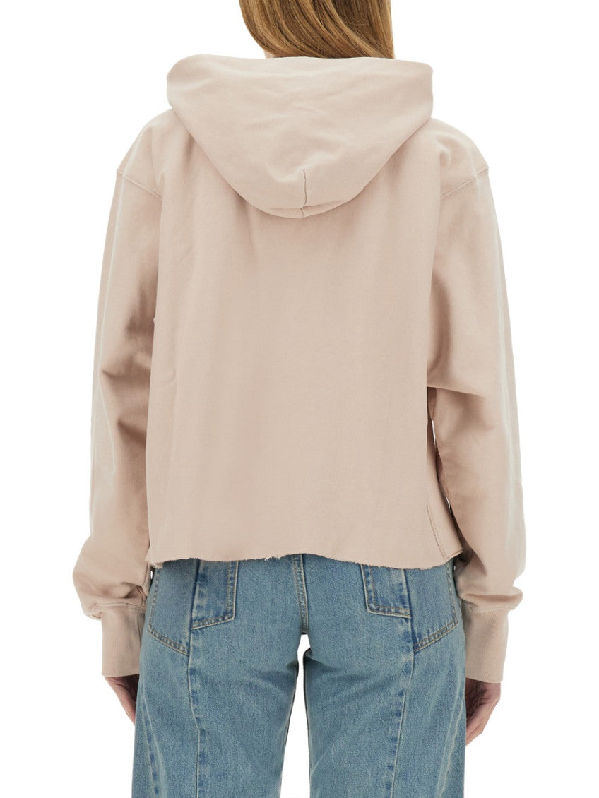 Pink Logo Hood Sweatshirt 3