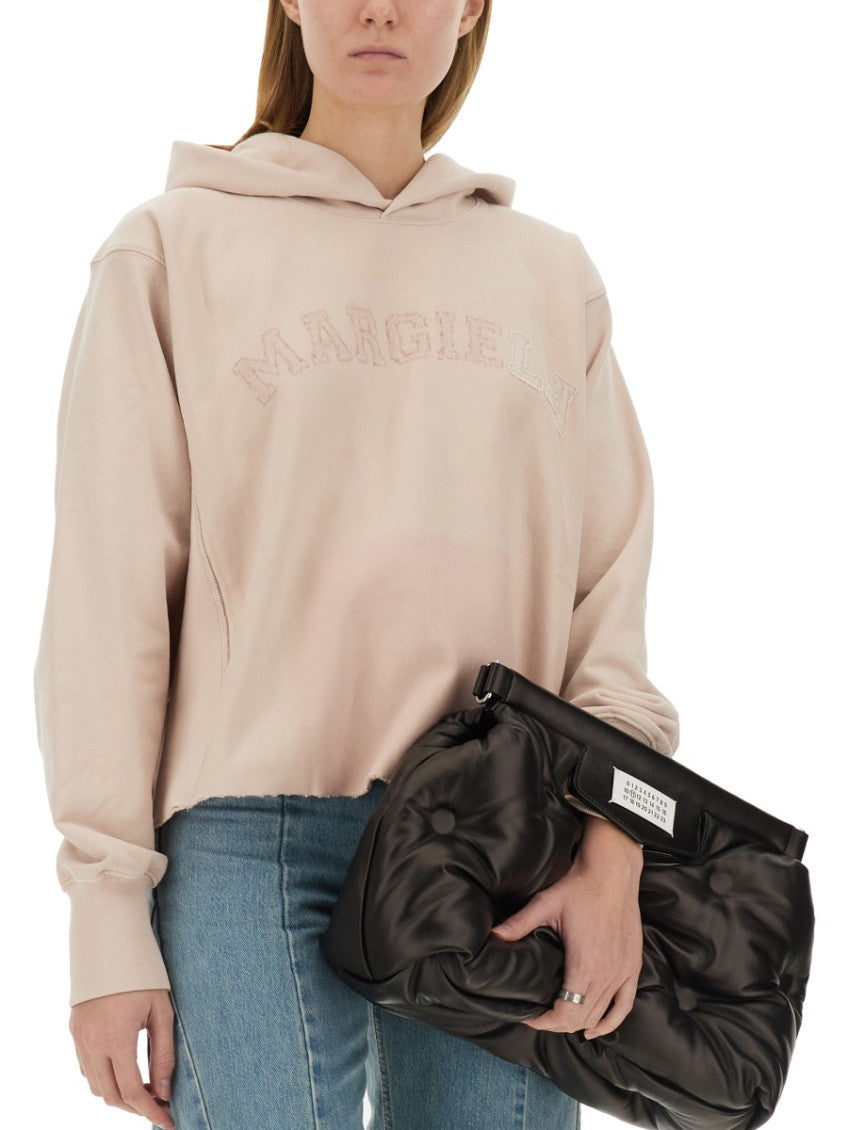 Pink Logo Hood Sweatshirt 4