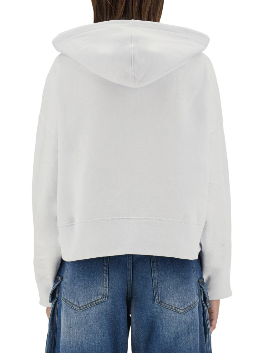 White Logo Hood Sweatshirt 3