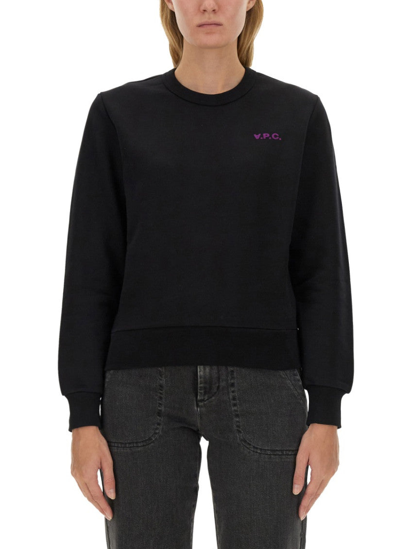 Black Logo Crew Neck Sweatshirt 1