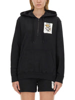 Black Graphic Hood Sweatshirt 1