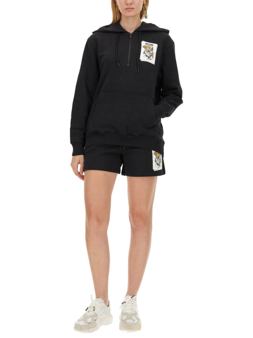 Black Graphic Hood Sweatshirt 2