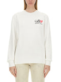 White Logo Crew Neck Sweatshirt 1