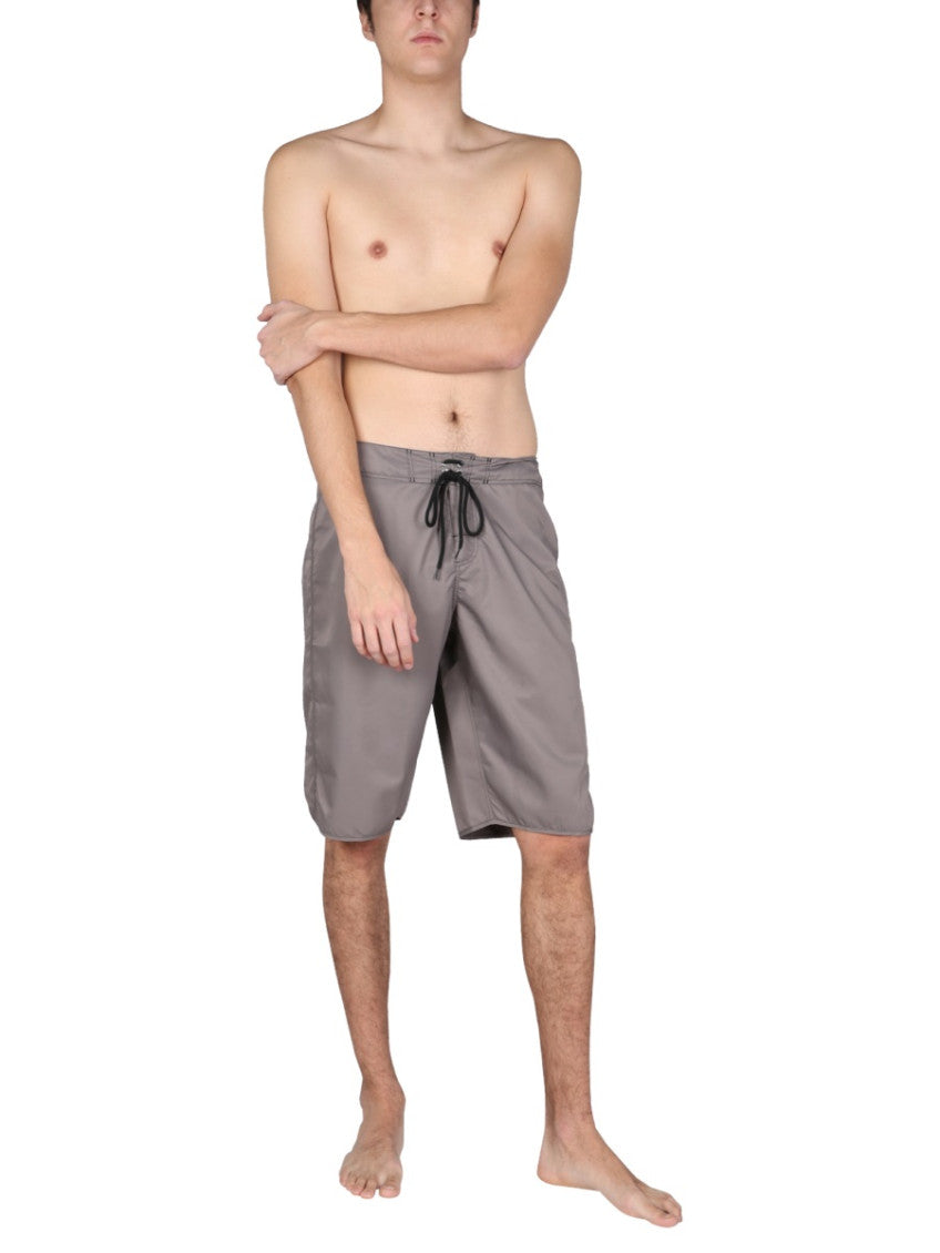 Grey Solid Swim Shorts 2