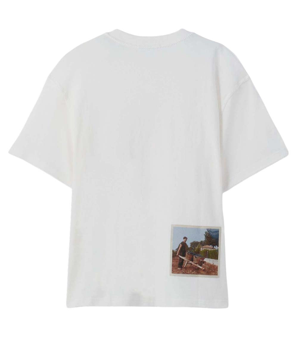Beige Graphic Crew Neck T-Shirt 2