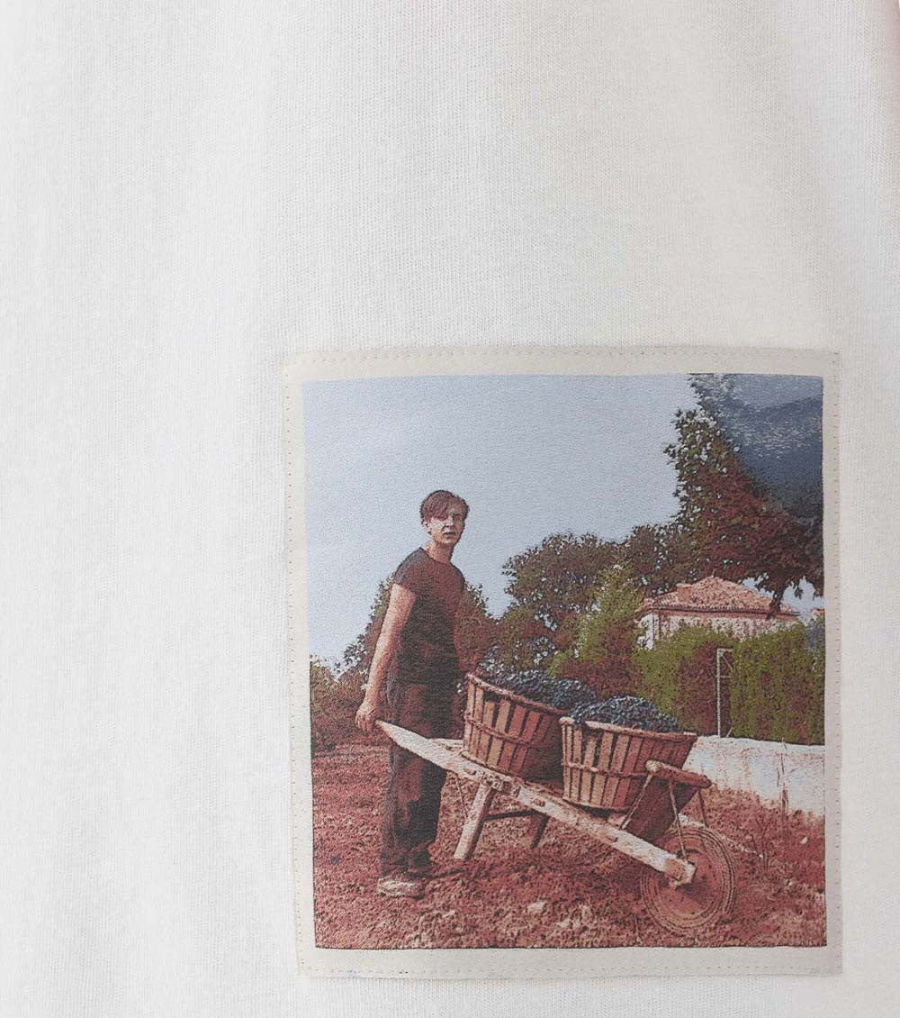 Beige Graphic Crew Neck T-Shirt 3