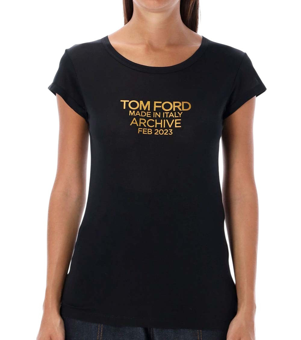 Black Crew Neck Logo T-shirt 1
