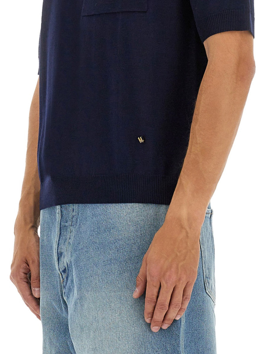 Blue Solid Crew Neck T-Shirt 4
